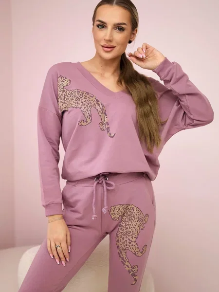 Komplet dresowy Kesi różowy