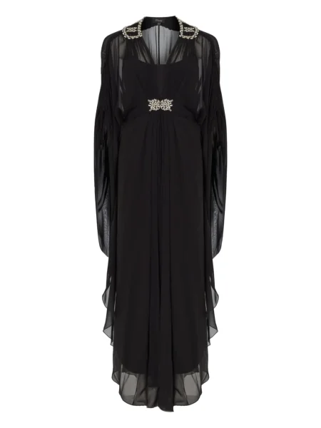 Rochie Temperley London cu mărgele de costum negru