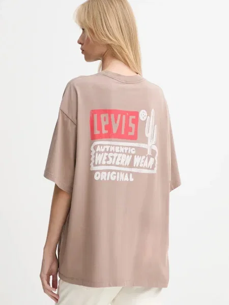 Тениска Levi's дамска кафяво