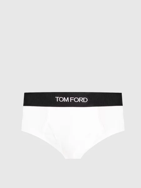 Труси-бріфи з візерунком логотипа Tom Ford білі