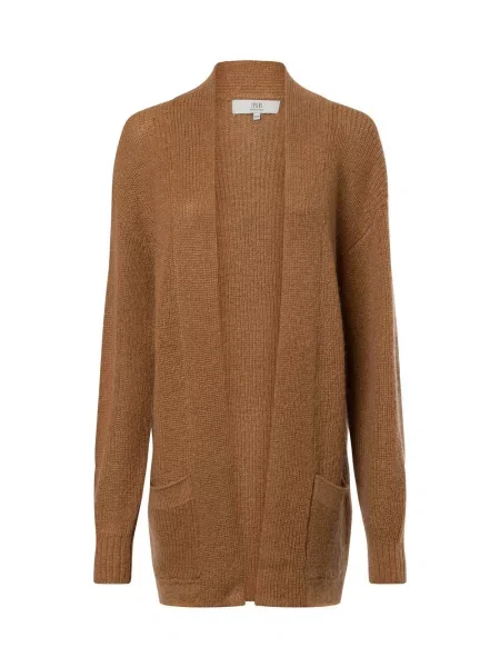 Ipuri Essentials płaszcz z dzianiny z zawartością moheru Kobiety Sztuczne włókno jednolity XS/S brązowy