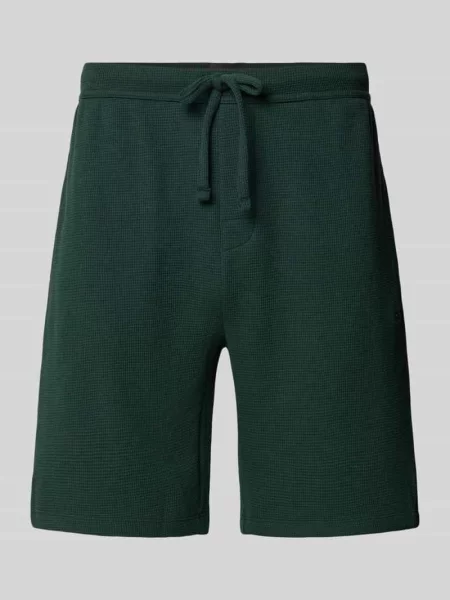 BOSS szorty lounge z bawełną Waffle Shorts zielone