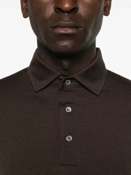 Μακρύς polo Filippo De Laurentiis καφέ