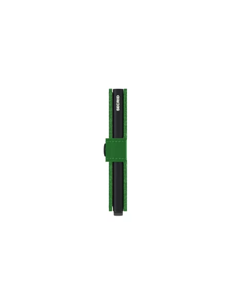Кожен портфейл Secrid Miniwallet Matte Bright Green зелено черно