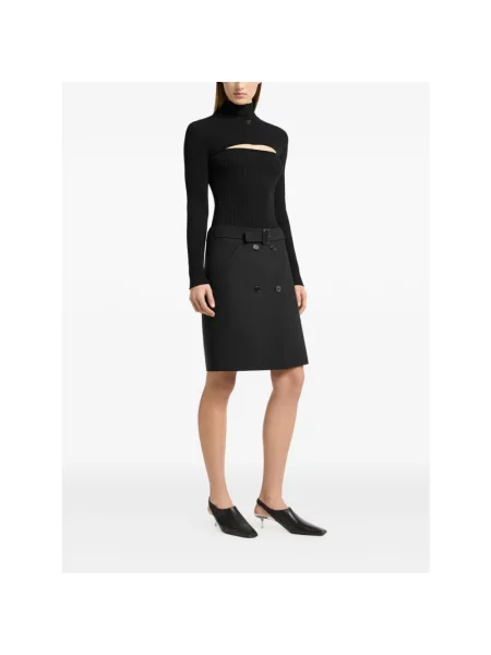 Sweter z golfem Courreges czarny