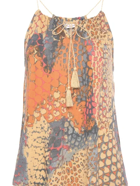 BUFFALO Top galben pastel portocaliu gri