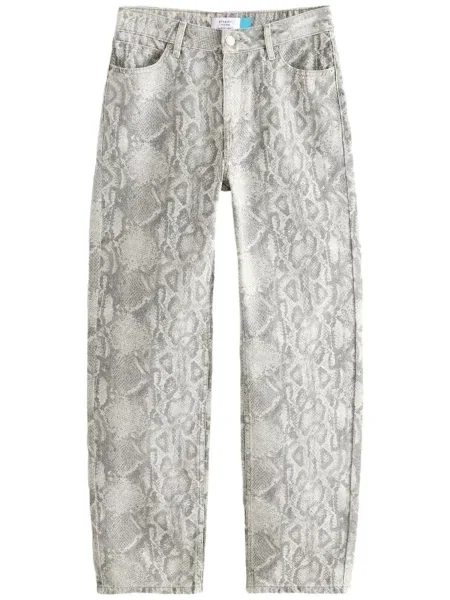 Next Jeans gri deschis / murdar alb