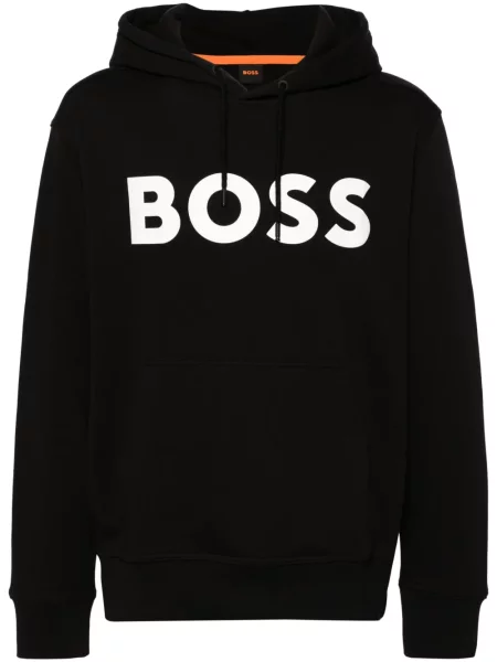 Hanorac cu glugă Boss cu imagine negru