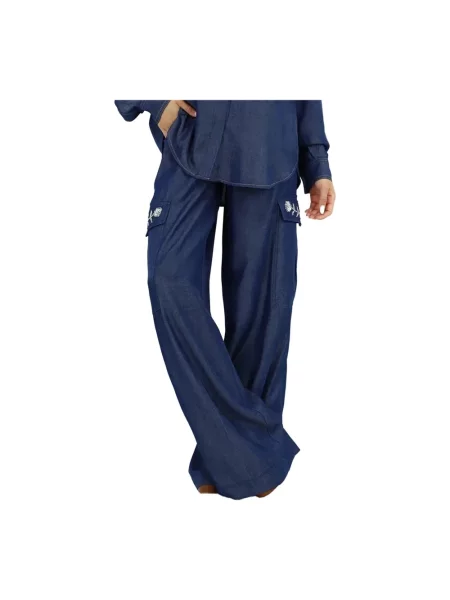 Szerokie jeansy Liu Jo niebieskie