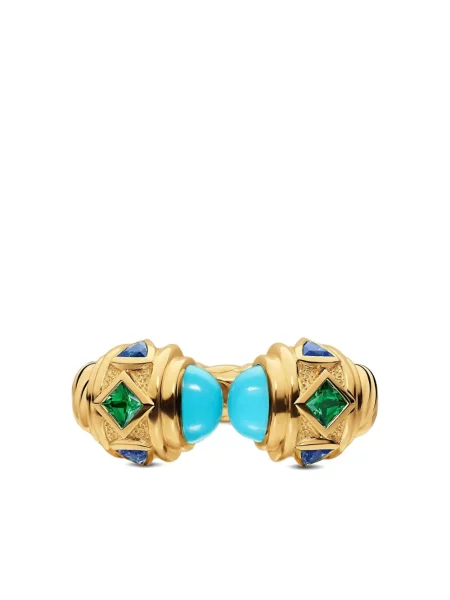 Inel David Yurman cu strasuri galben