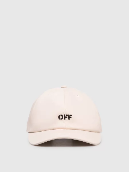 Кепка з логотипом Off-white бежева