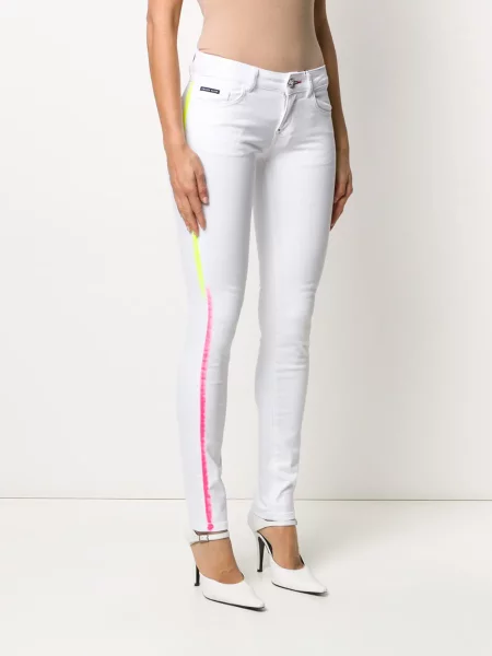 Κοκαλιάρης skinny τζιν Philipp Plein λευκό
