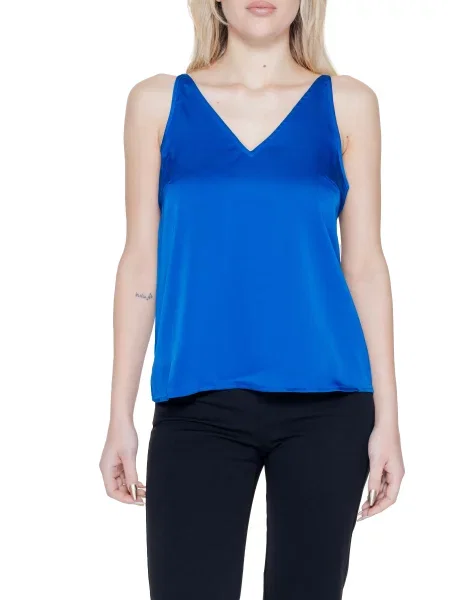 Top Vila cu decolteu în V negru