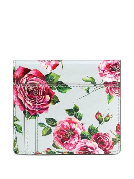 Portofel Dolce & Gabbana cu model floral cu imagine albastru