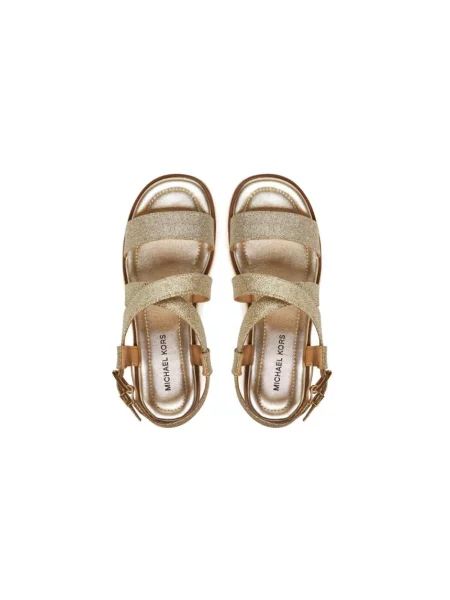 Espadryle Michael Michael Kors skórzane na platformie szare