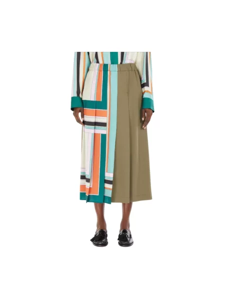 Weekend Max Mara spódnica midi rozkloszowana zielony