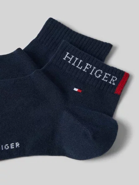Skarpety z detalem z logo w zestawie 2 szt. Tommy Hilfiger granatowe
