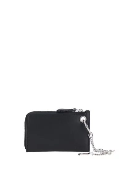 Portfel Marc Jacobs skórzany z logo czarny