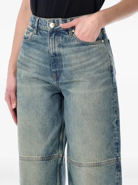 Pantaloni Ganni albastru