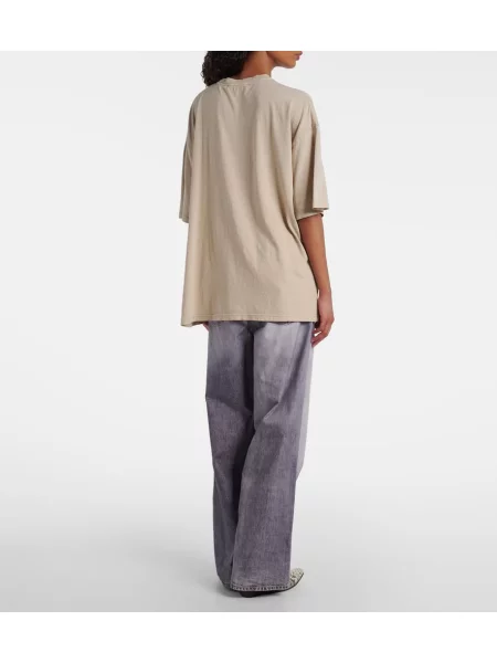 Tricou Acne Studios din jerseu bej