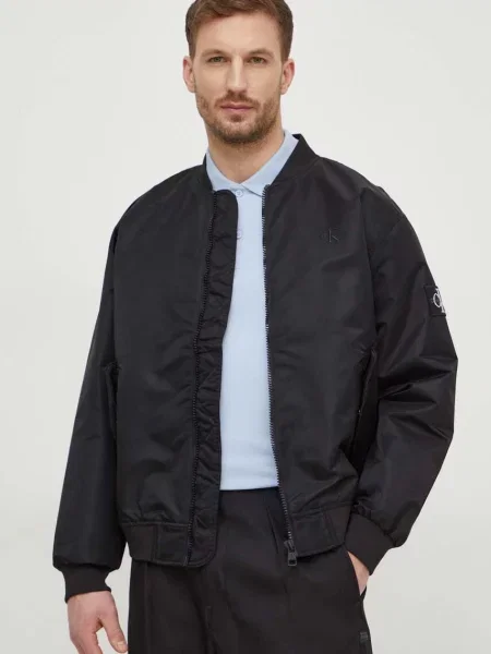 Яке бомбър Calvin Klein Jeans преходен модел черно