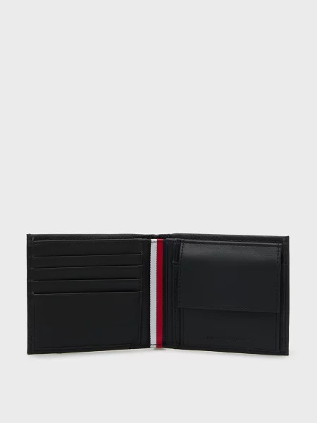 Кожаный кошелек Tommy Hilfiger черный