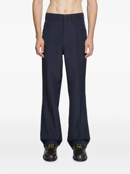 Pantaloni Marni cu 5 buzunare evazate albastru