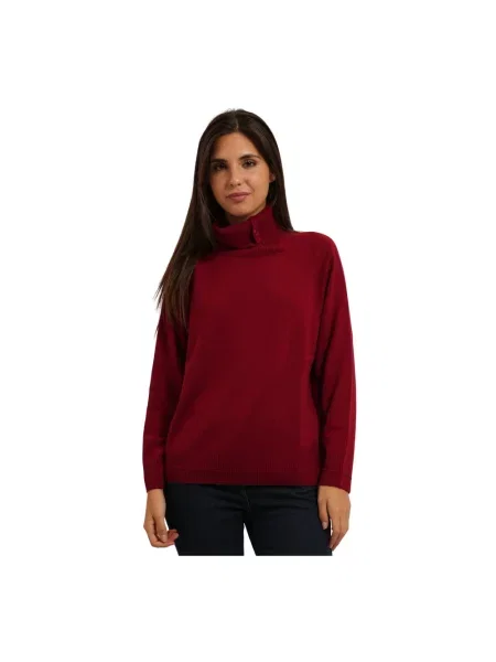 Sweter z golfem Pennyblack czerwony