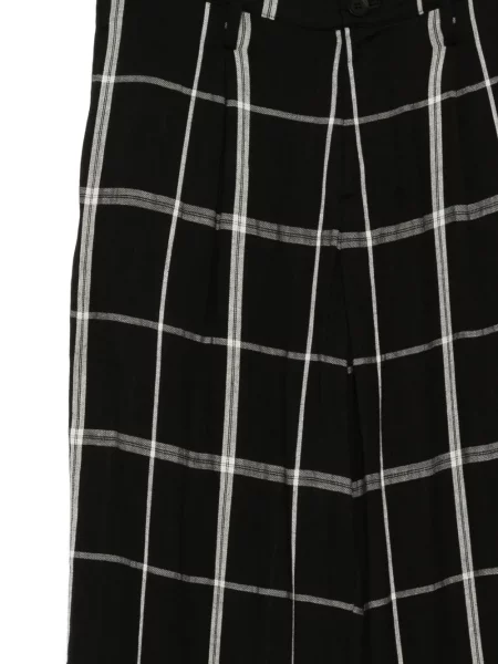 Pantaloni Limi Feu în carouri negru