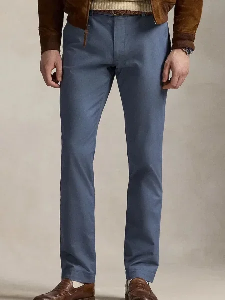 Polo Ralph Lauren slim hlače z bombažem Slim Fit HDN Pant modra