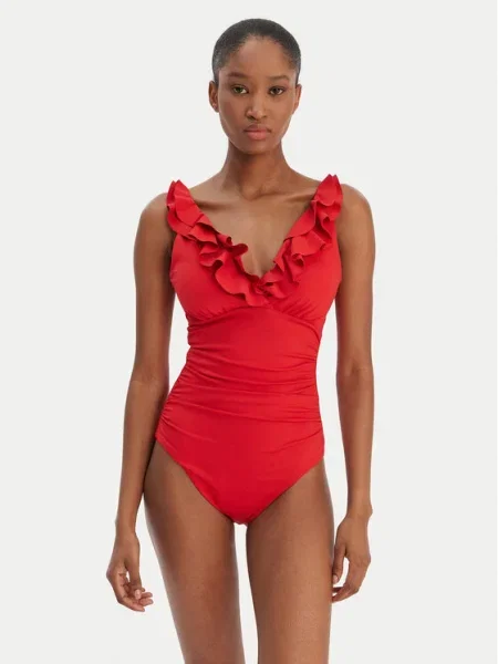 LAUREN RALPH LAUREN Costum de baie roșu