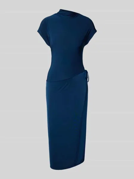 Calvin Klein Sukienka Z Dżerseju W Stylu Kopertowym blau granatowa