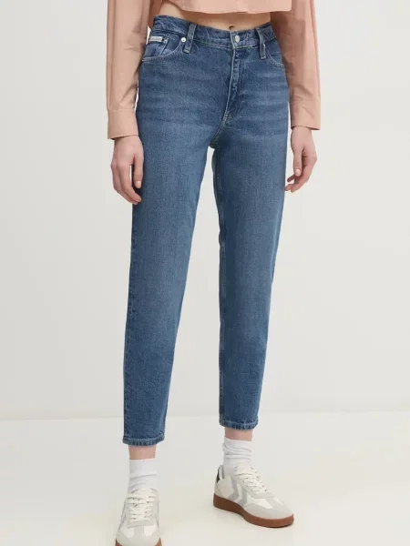 Magas derekú farmerek Calvin Klein Jeans kék