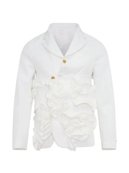 Geacă Comme Des Garcons Homme Plus cu volane alb