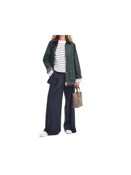 Woskowana parka Barbour zielona