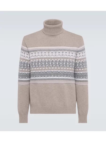 Golf golf Zegna z kaszmiru beżowy