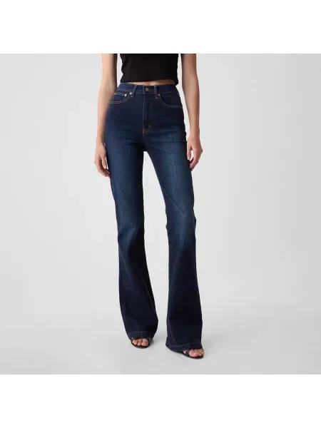 Παντελόνια GAP Flare High Rise Dk Holzer Jeans Dark Wash