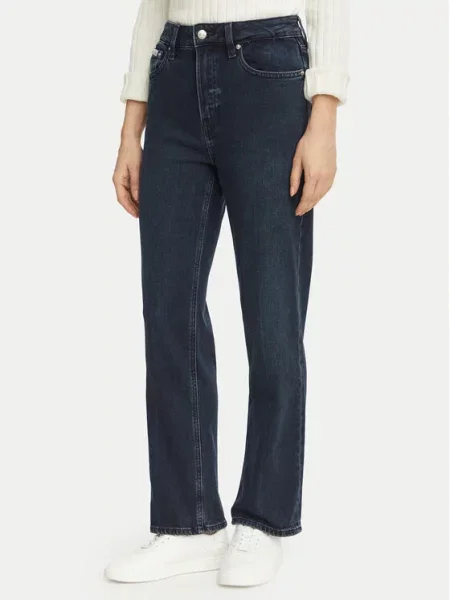 Calvin Klein Jeans Jeans hlače Mornarsko Straight Fit modra