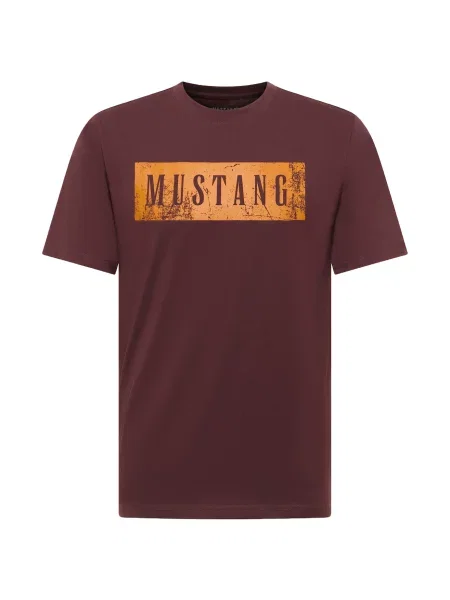 MUSTANG Tricou Austin ciocolatiu portocaliu