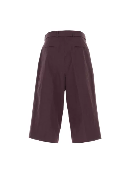 Szorty Dries Van Noten popelinowe fioletowe