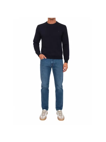 Sweter Trussardi wełniany niebieski