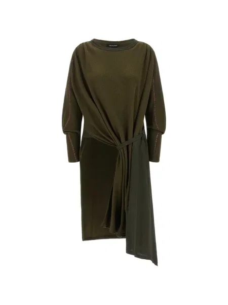 Lung rochie Kiko Kostadinov asimetrică verde