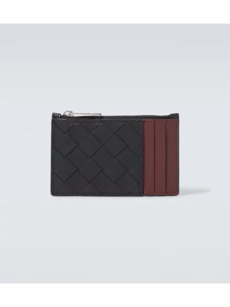 Usnjena denarnica Bottega Veneta rjava