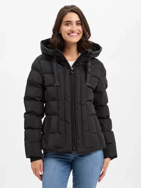 Wellensteyn kurtka pikowana Belvitini Short Kobiety jednolity M czarny