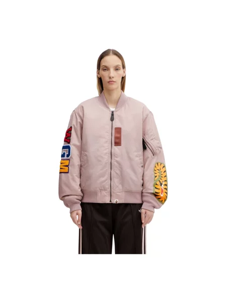 A Bathing Ape kurtka bomber Shark różowy