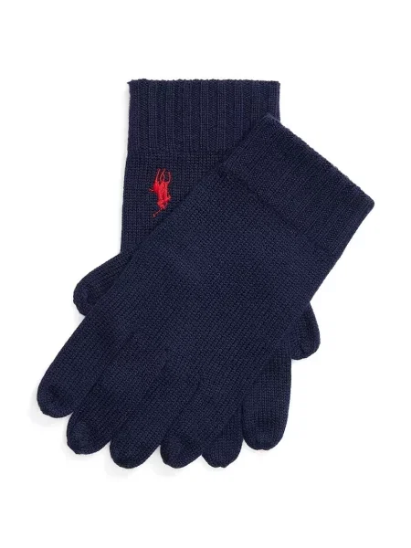 Polo Ralph Lauren Prstové rukavice námornícka modrá