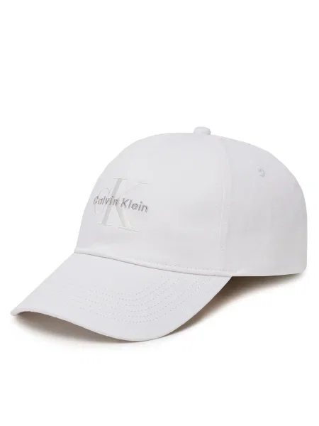 Шапка с козирка Calvin Klein Jeans бяло