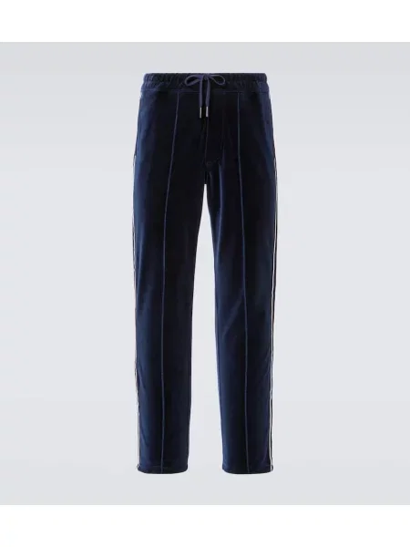 Pantaloni Tom Ford din velur albastru