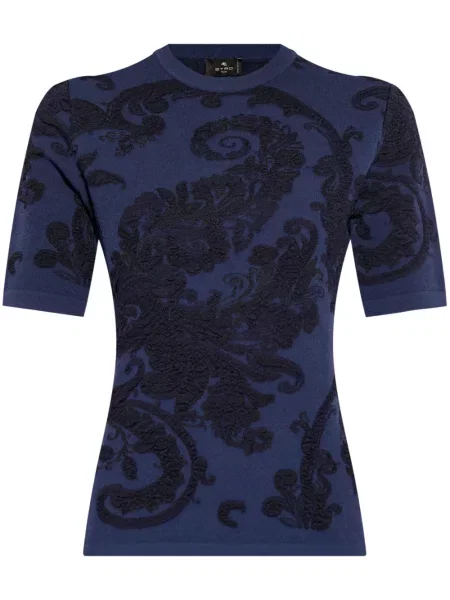 Top Etro tricotate albastru