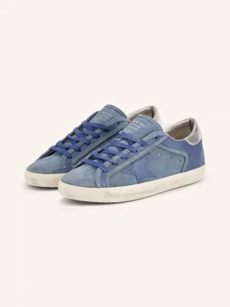 Golden Goose Sneakersy Super-Star / stříbrná modrá